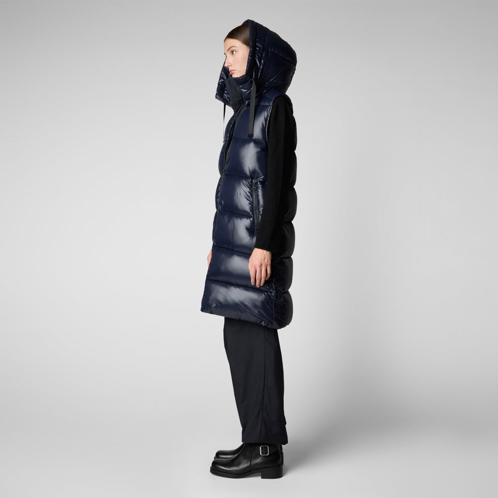 Save the duck GILET CON CAPPUCCIO DONNA IRIA BLU NERO Italy