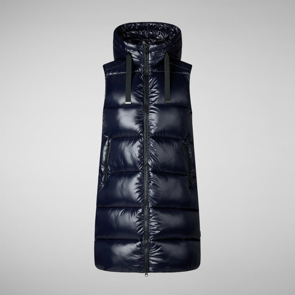 Save the duck GILET CON CAPPUCCIO DONNA IRIA BLU NERO Italy