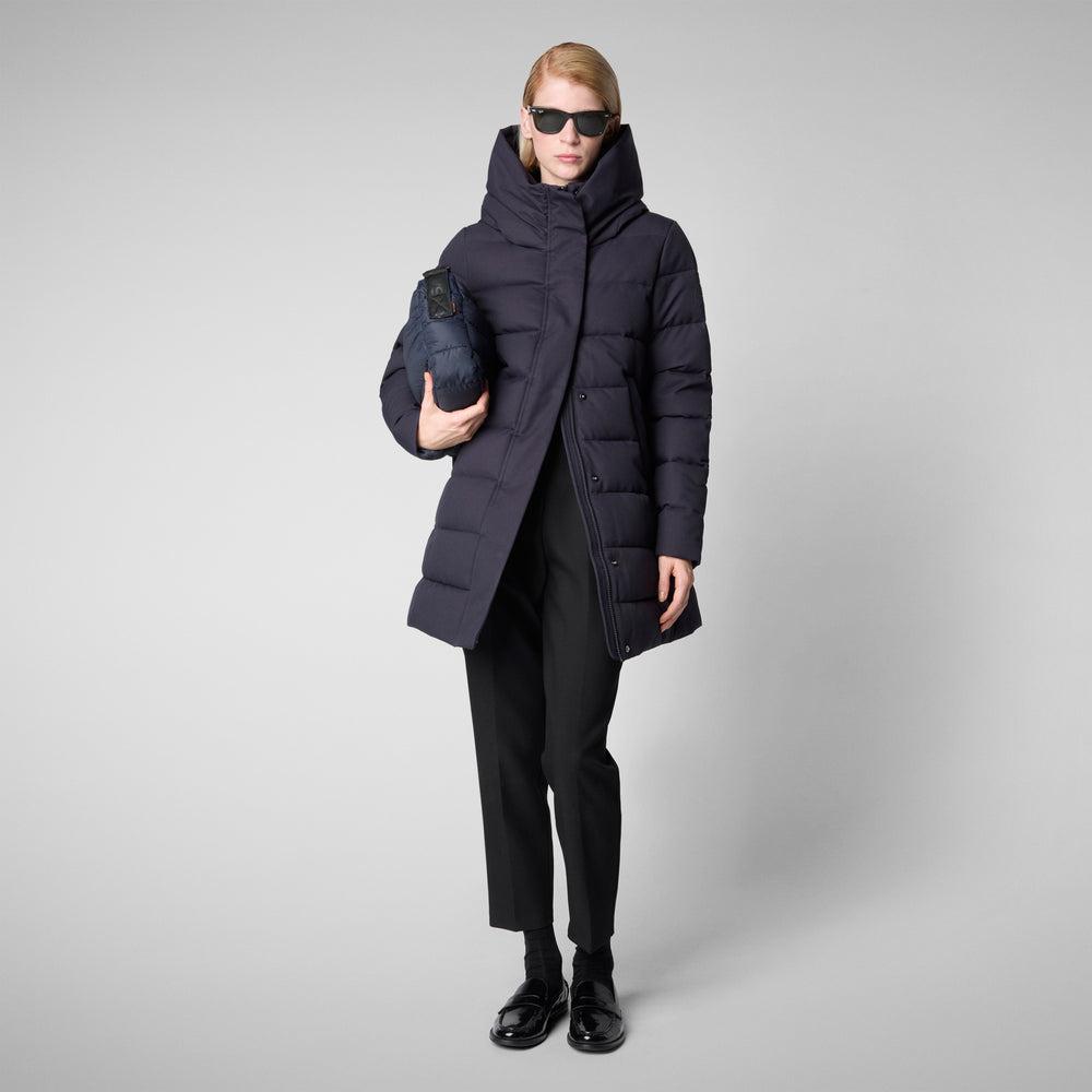 Save the duck CAPPOTTO CON CAPPUCCIO TATIANA BLU NERO Italia