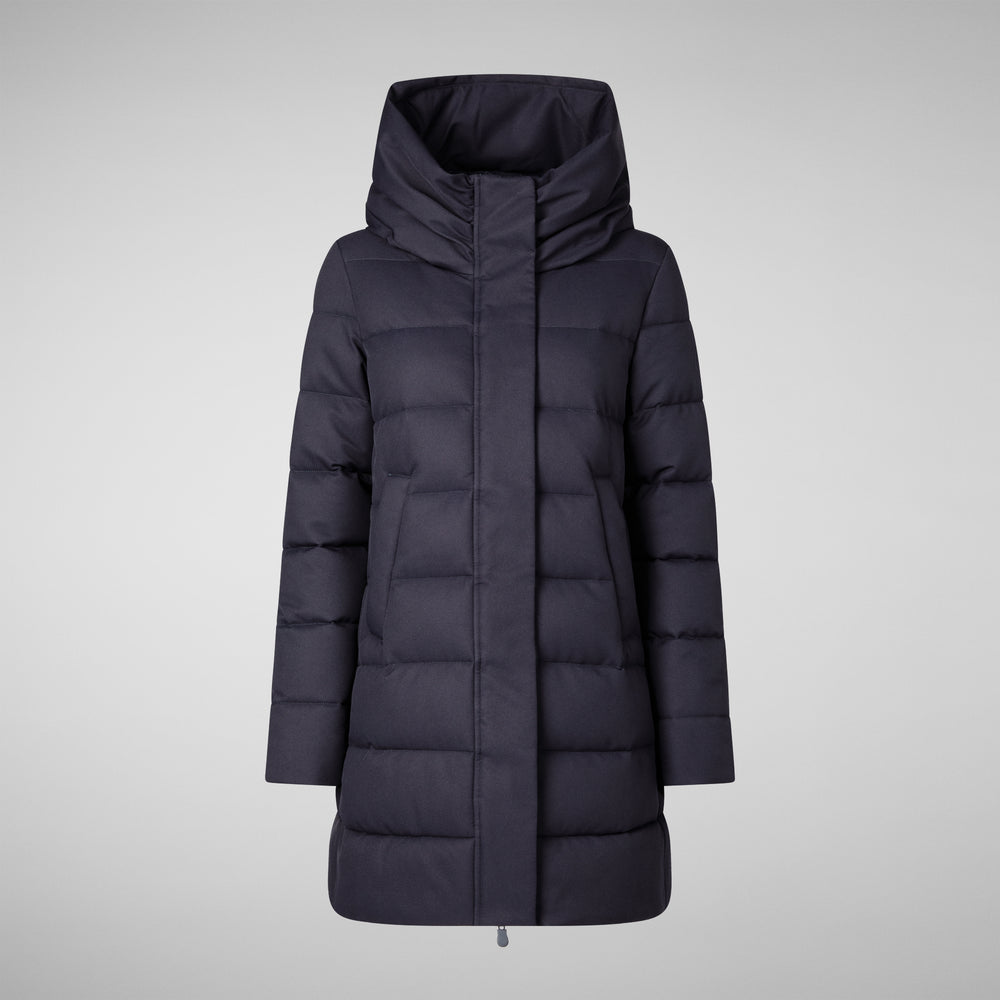 Save the duck CAPPOTTO CON CAPPUCCIO TATIANA BLU NERO Italia