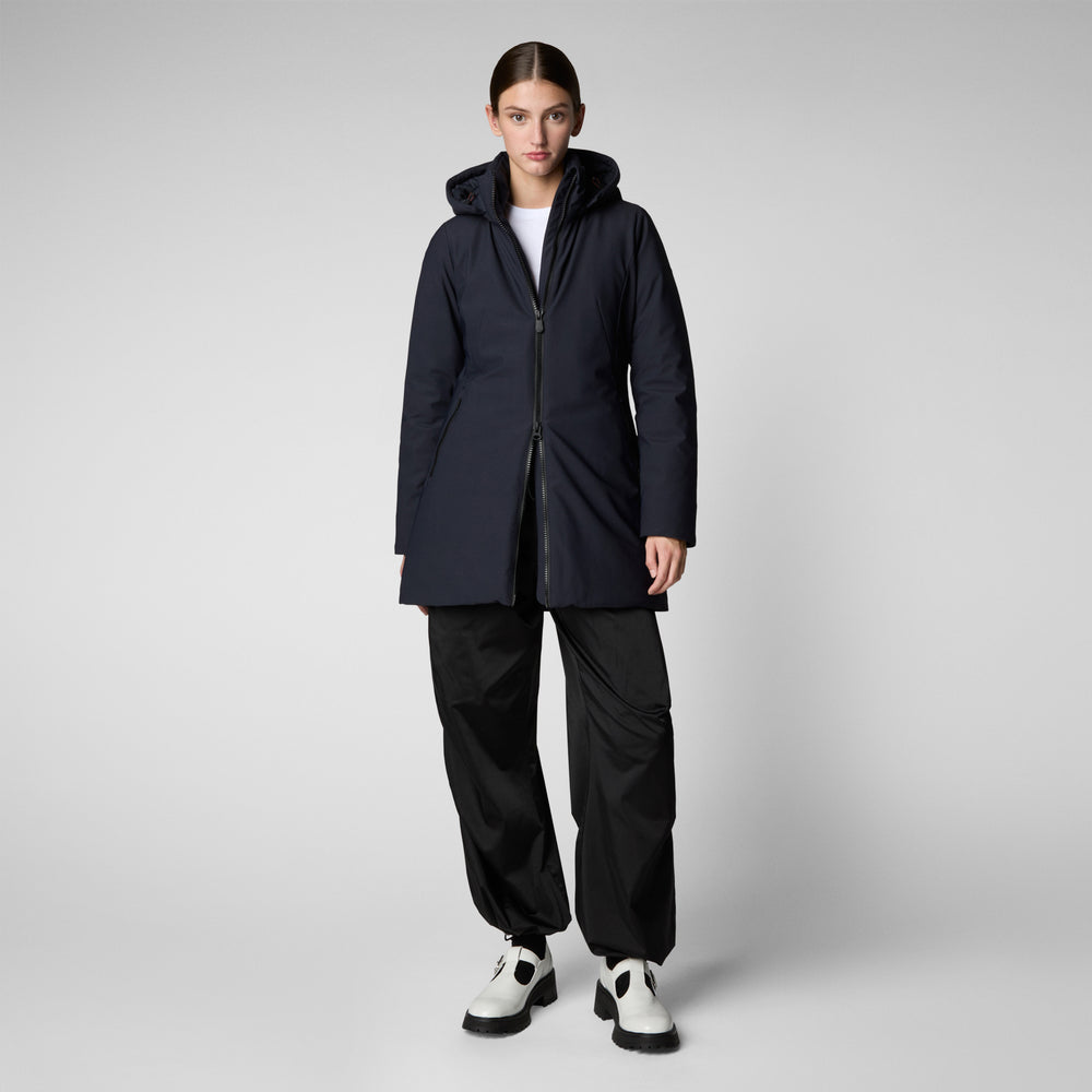 Save the duck giacca DONNA CON CAPPUCCIO LILA BLU NERO
