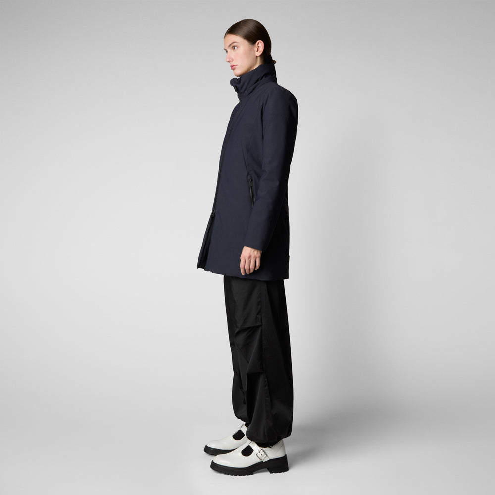 Save the duck giacca DONNA CON CAPPUCCIO LILA BLU NERO Nuovo