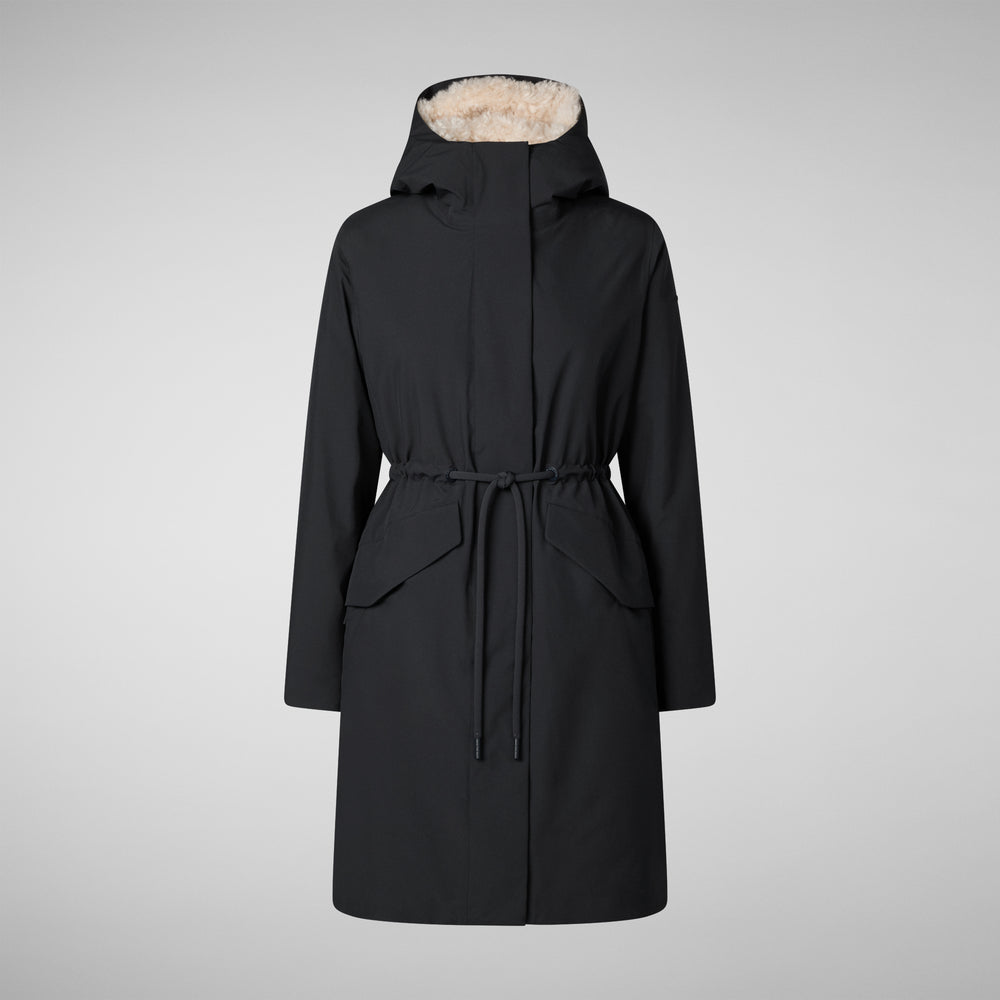 Save the duck PARKA DONNA CON CAPPUCCIO NOELLE BLU NERO Shopping Online