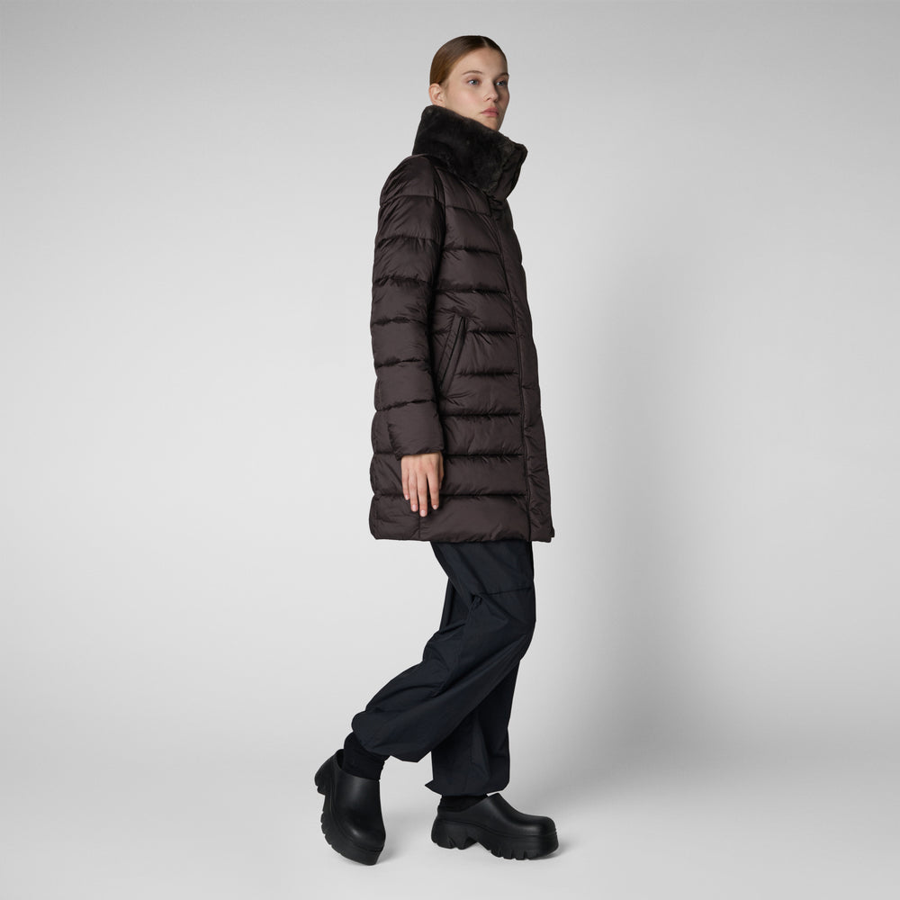 Save the duck PIUMINO ANIMAL FREE DALEA MARRONE NERO Sottocosto