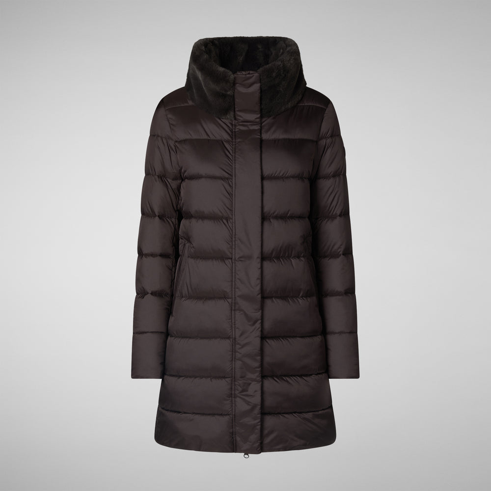 Save the duck PIUMINO ANIMAL FREE DALEA MARRONE NERO Sottocosto