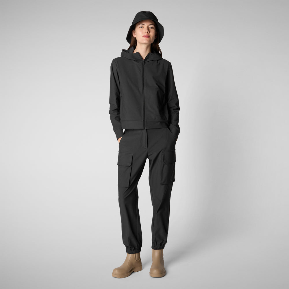 Save the duck FELPA CON CAPPUCCIO DONNA PEAR NERO Presa