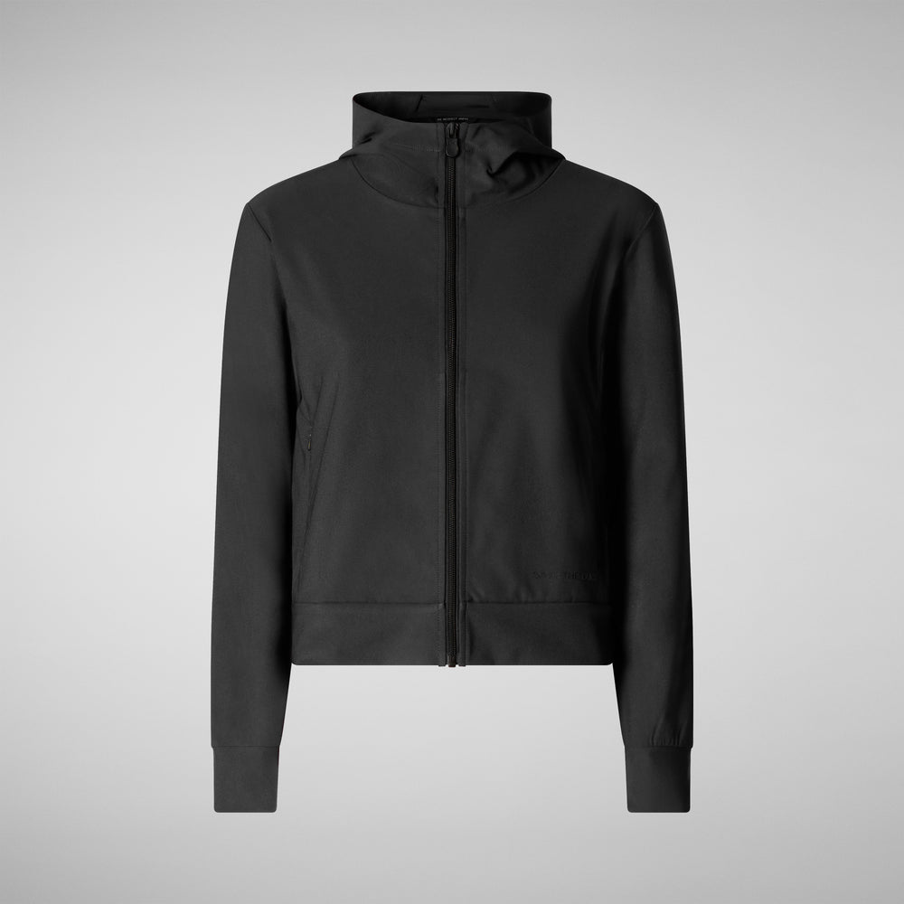Save the duck FELPA CON CAPPUCCIO DONNA PEAR NERO Presa