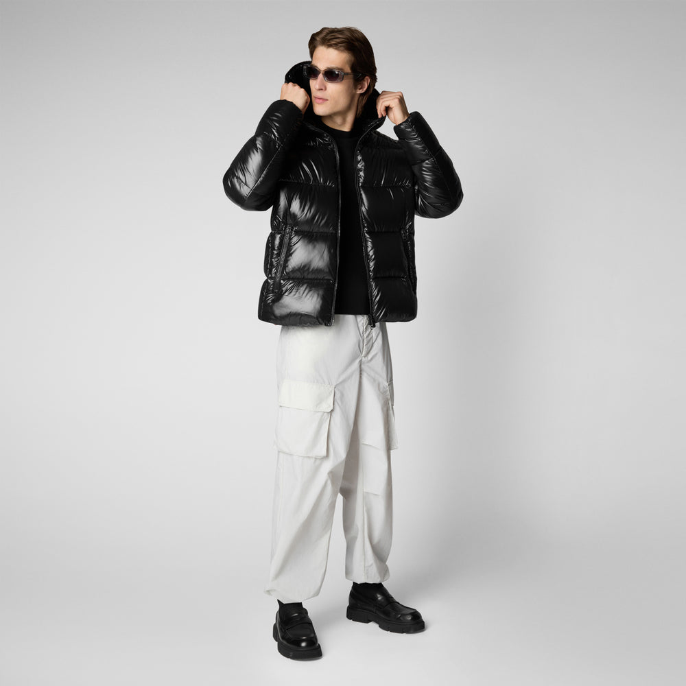 Save the duck PIUMINO ANIMAL FREE CON CAPPUCCIO UOMO EDGARD NERO Online