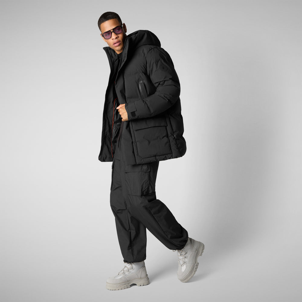 Save the duck PARKA UOMO QUINLAN IN NERO In Vendita
