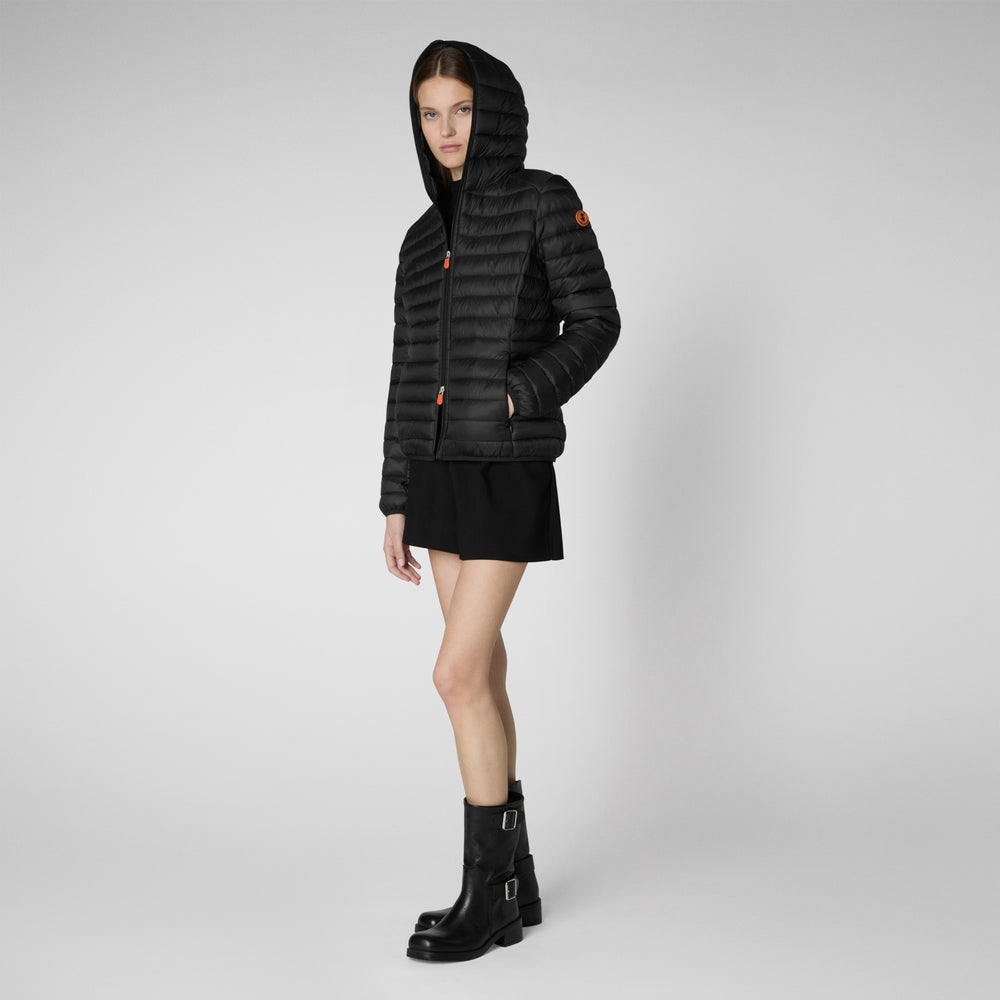 Save the duck Piumino animal free con cappuccio donna Daisy Nero Moda