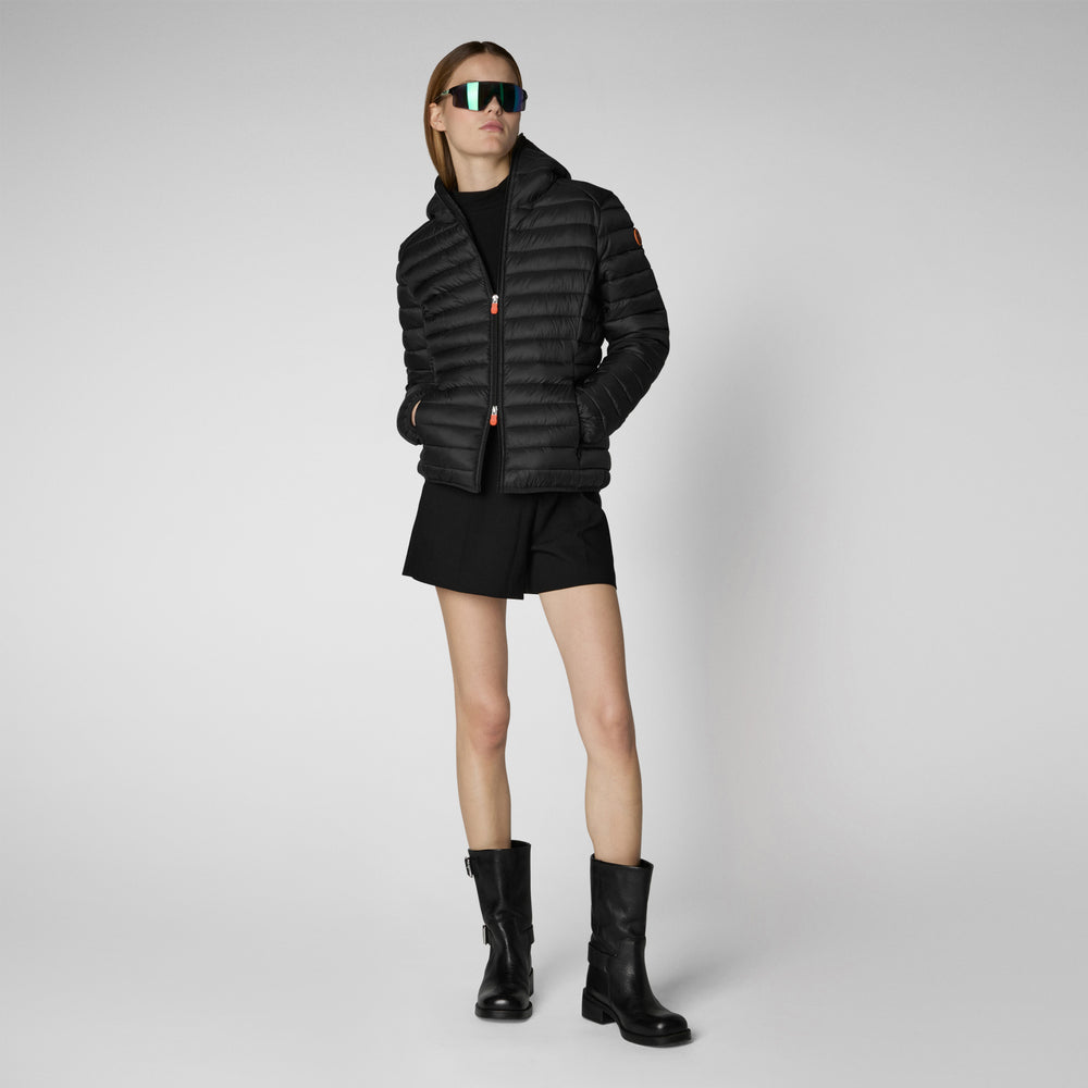 Save the duck Piumino animal free con cappuccio donna Daisy Nero Moda