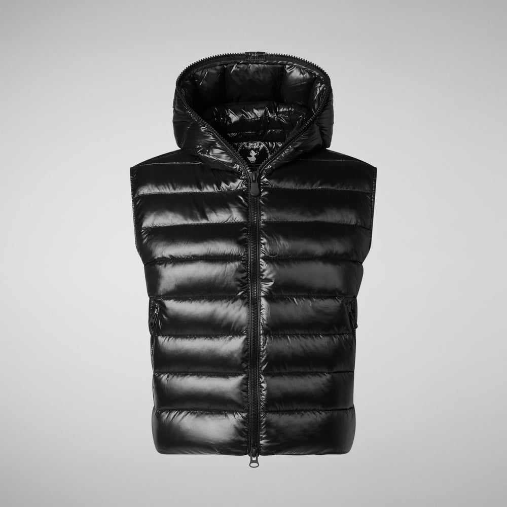 Save the duck GILET CON CAPPUCCIO DONNA ROMINA NERO Nuovo