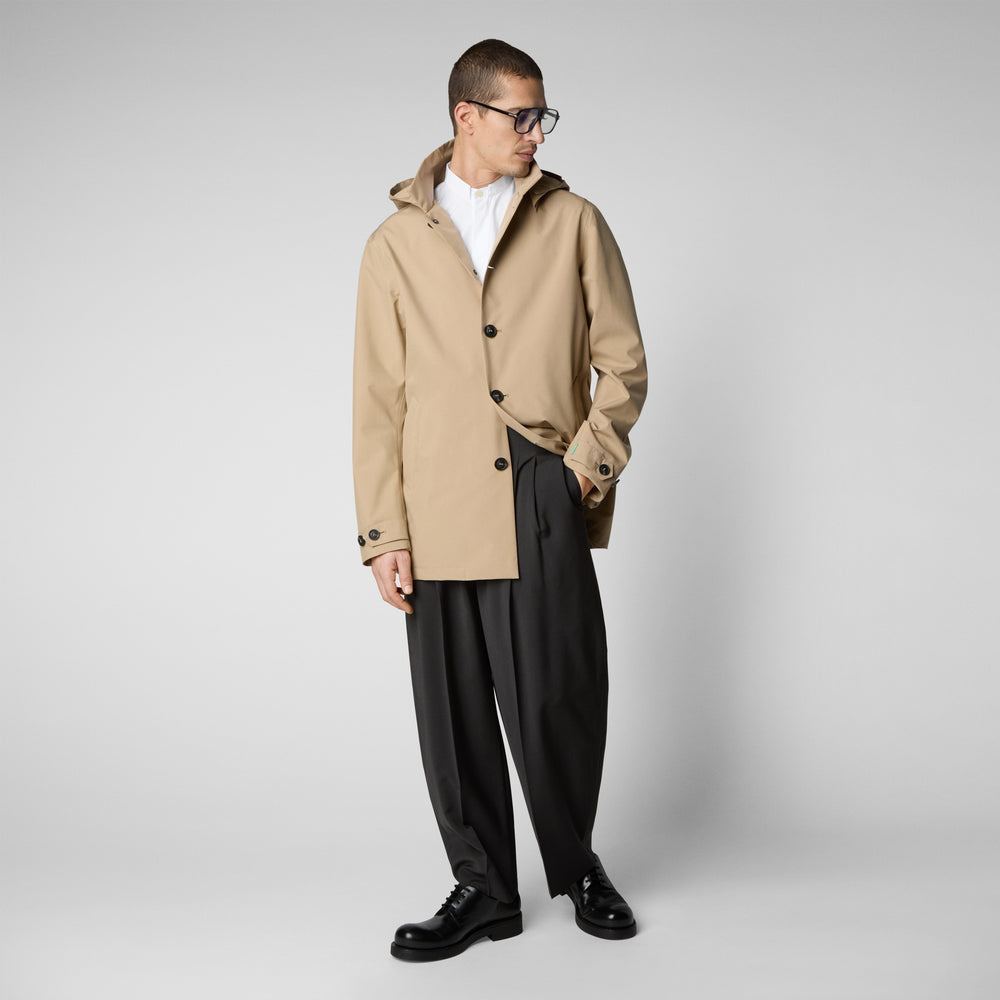 Save the duck Impermeabile uomo Benjamin beige scuro Pezzi Unici