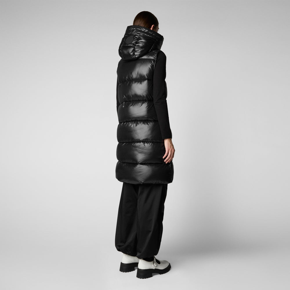 Save the duck GILET CON CAPPUCCIO DONNA IRIA NERO Sottocosto