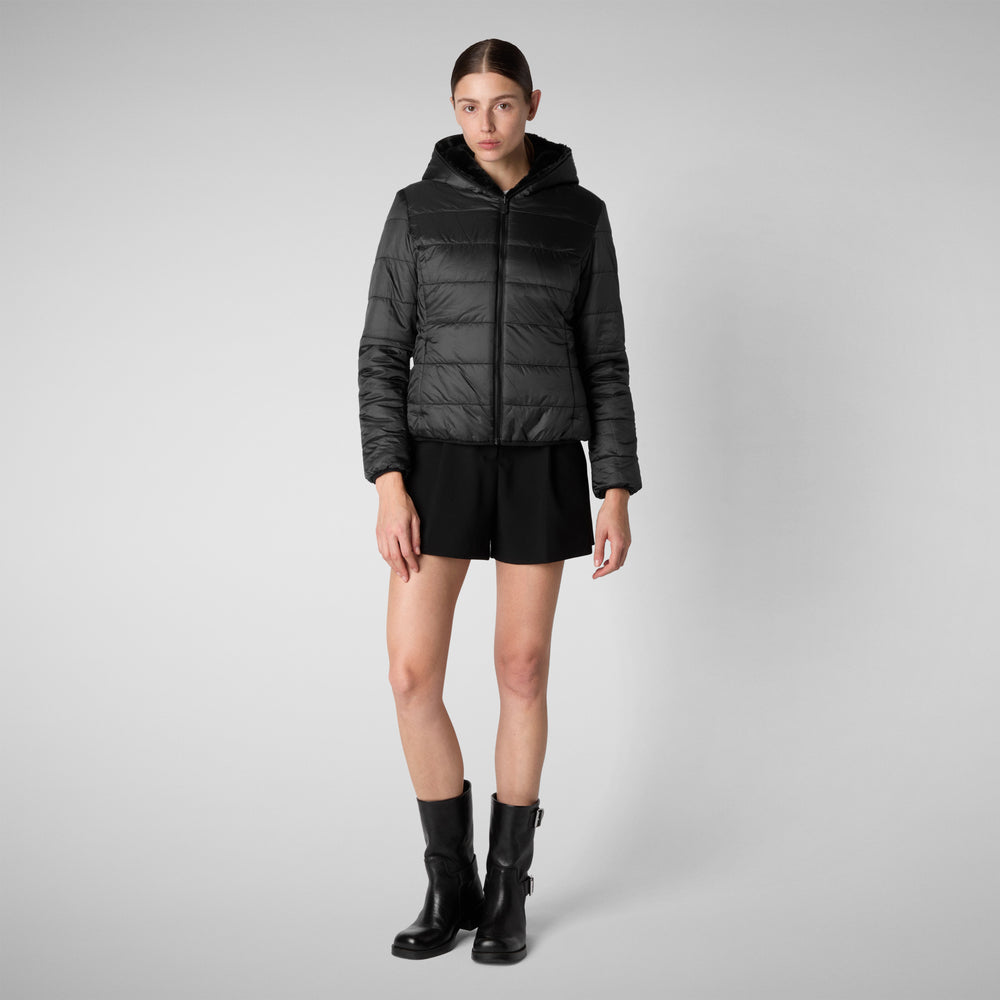 Save the duck GIACCA CON CAPPUCCIO DONNA LAILA NERO Black Friday