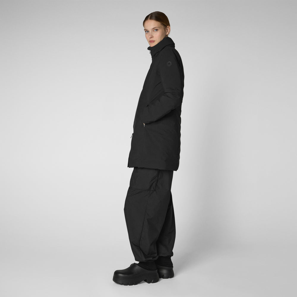 Save the duck PARKA DONNA CON CAPPUCCIO RACHEL NERO Offerta