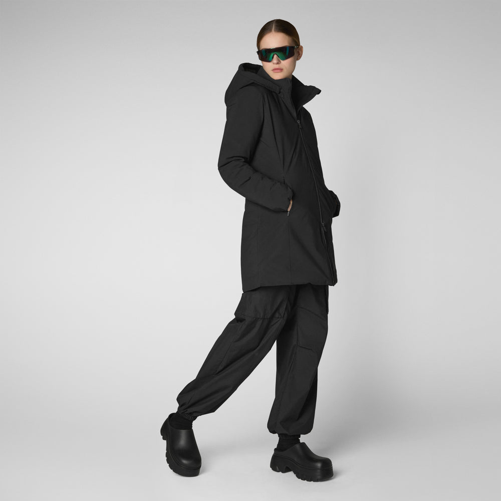 Save the duck PARKA DONNA CON CAPPUCCIO RACHEL NERO Offerta