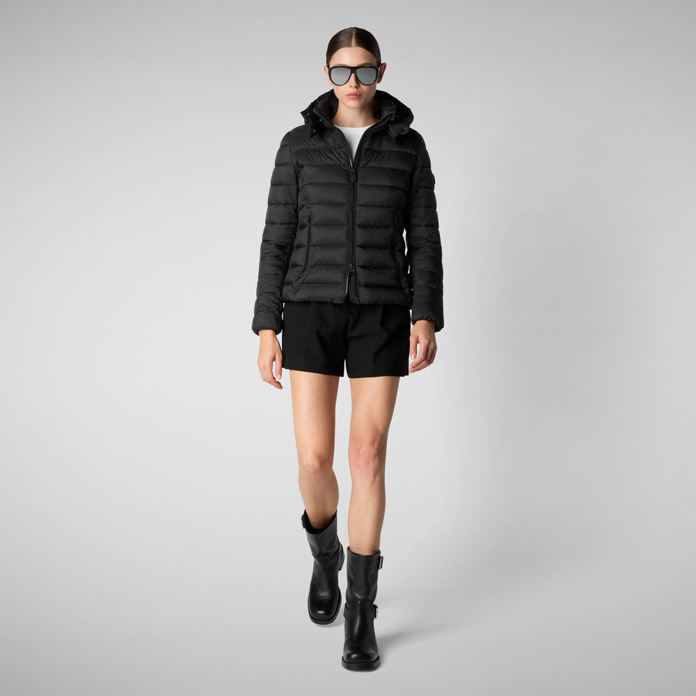 Save the duck PIUMINO ANIMAL FREE CON CAPPUCCIO DONNA AMELIE NERO Online