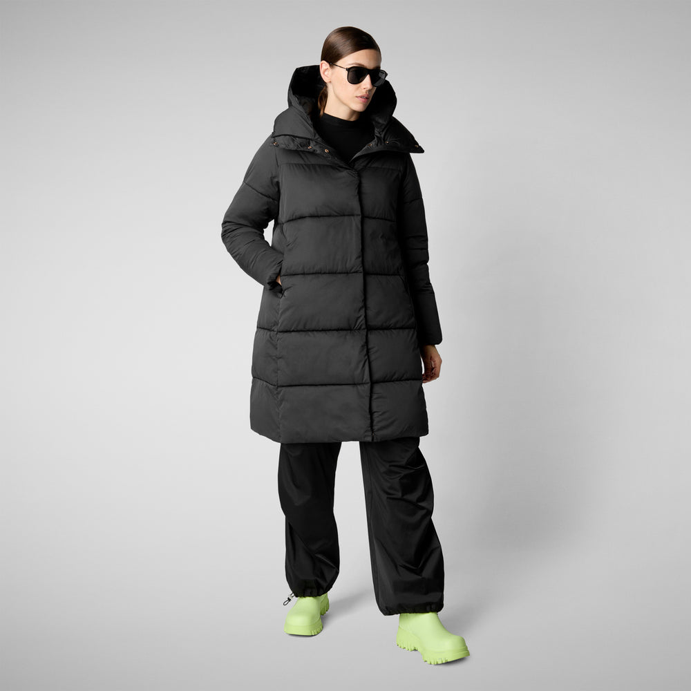 Save the duck PIUMINO ANIMAL FREE DONNA SIBYL NERO In Vendita