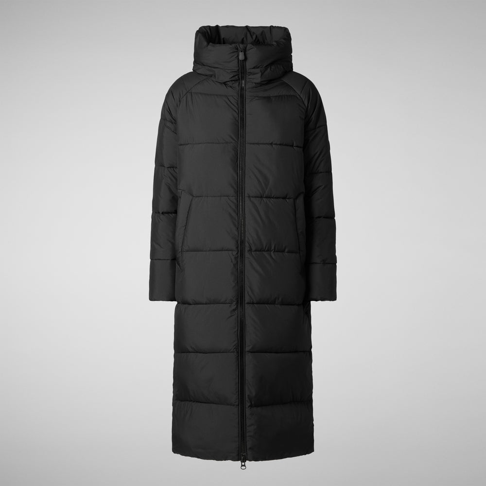 Save the duck PIUMINO ANIMAL FREE CON CAPPUCCIO DONNA JANIS NERO Offerte