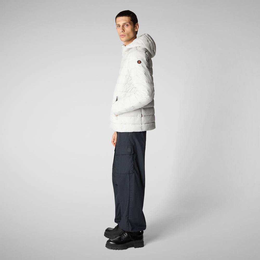 Save the duck PIUMINO ANIMAL FREE CON CAPPUCCIO UOMO HECTOR GRIGIO NEBBIA Moda