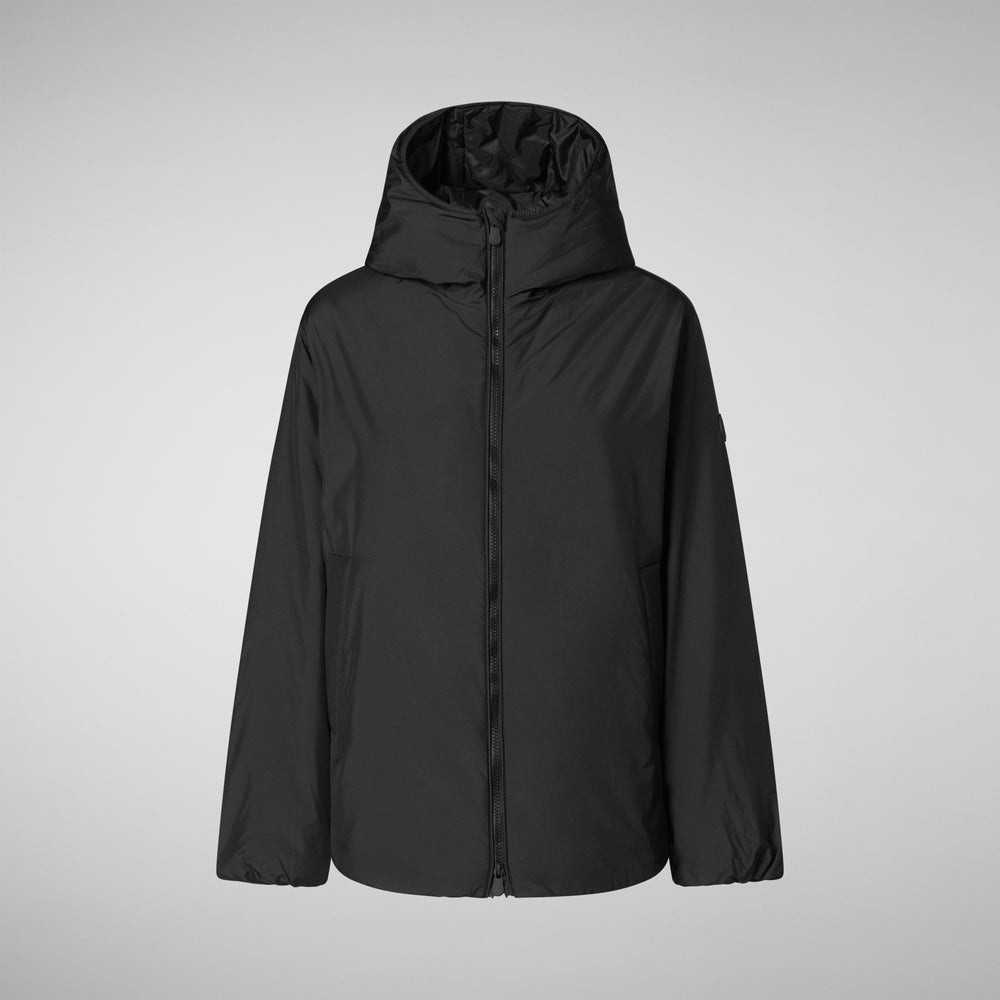 Save the duck CAPPOTTO CON CAPPUCCIO NIAZ NERO 2025