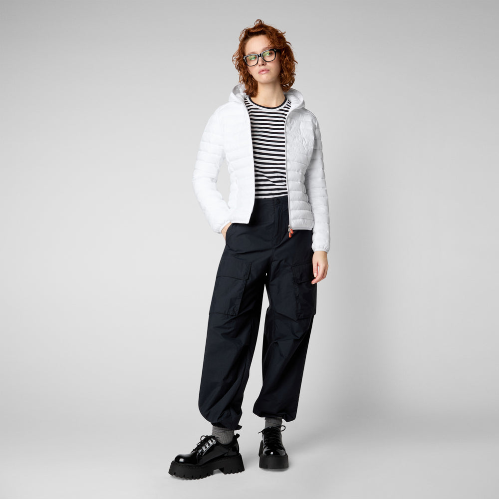 Save the duck Piumino animal free con cappuccio donna Daisy off bianco Pezzi Unici