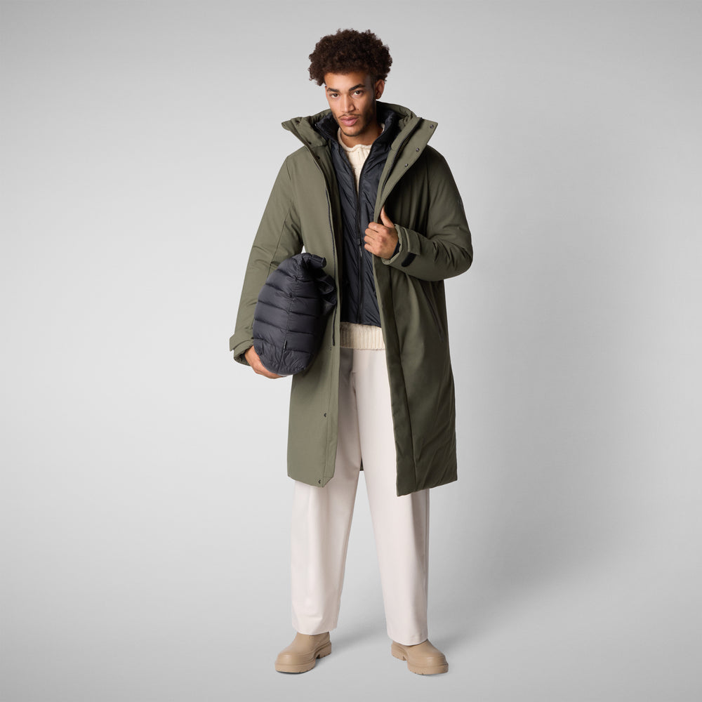 Save the duck PARKA UOMO RODERICK IN LAUREL GREEN Affare Del Giorno