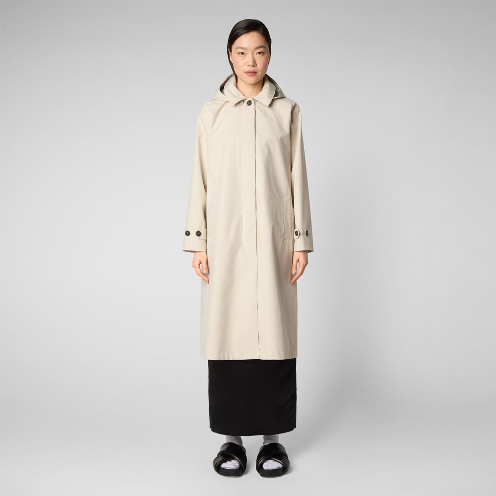 Save the duck Impermeabile donna Asia beige crema