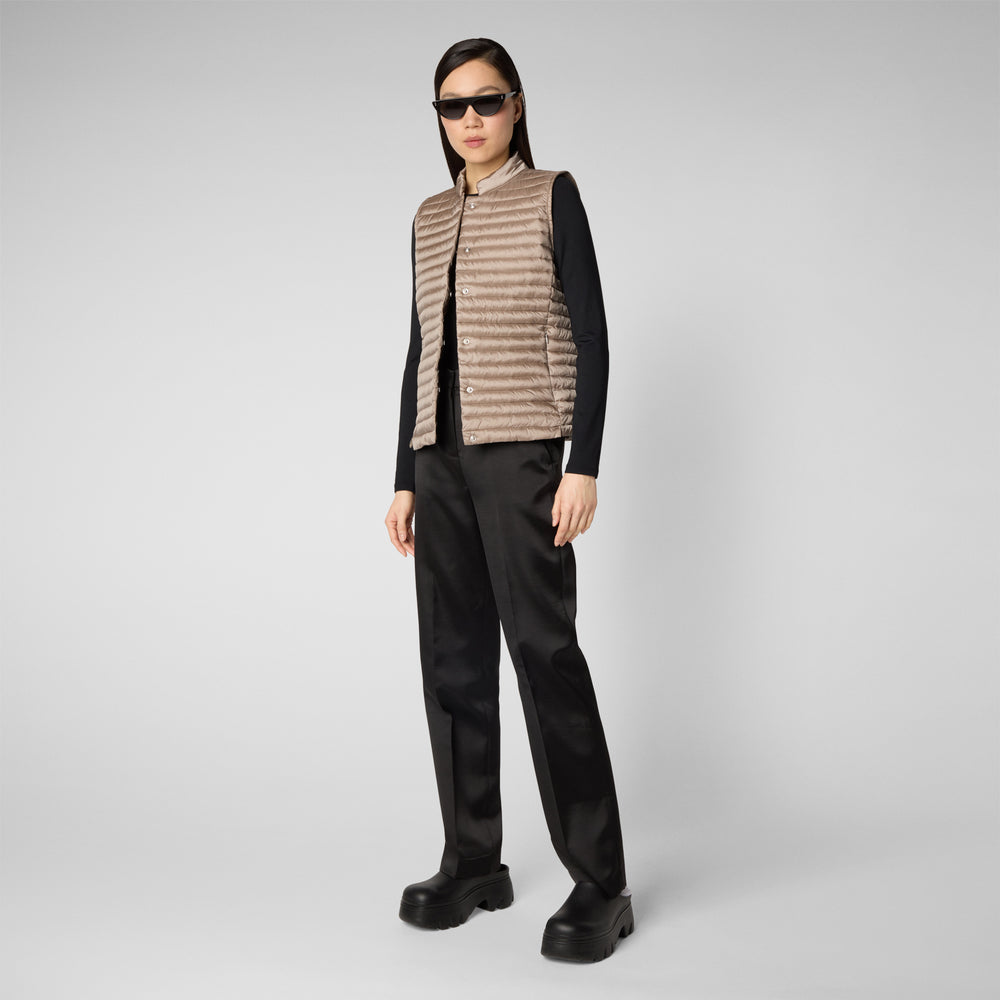 Save the duck Gilet trapuntato donna Aria grigio perla Saldi