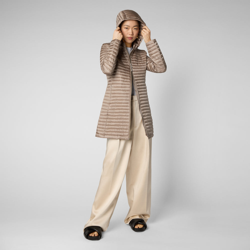 Save the duck Piumino animal free donna Megs grigio perla Saldi Di Fabbrica