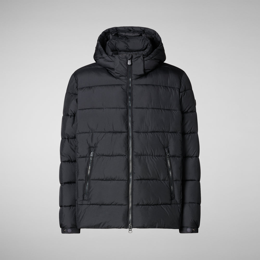 Save the duck PIUMINO ANIMAL FREE CON CAPPUCCIO UOMO LOIS NERO Negozio