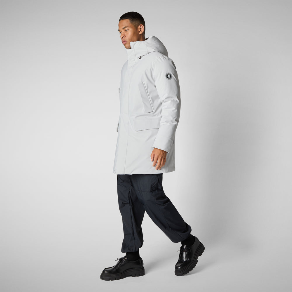 Save the duck PARKA UOMO WILSON IN FOG GREY In Saldo