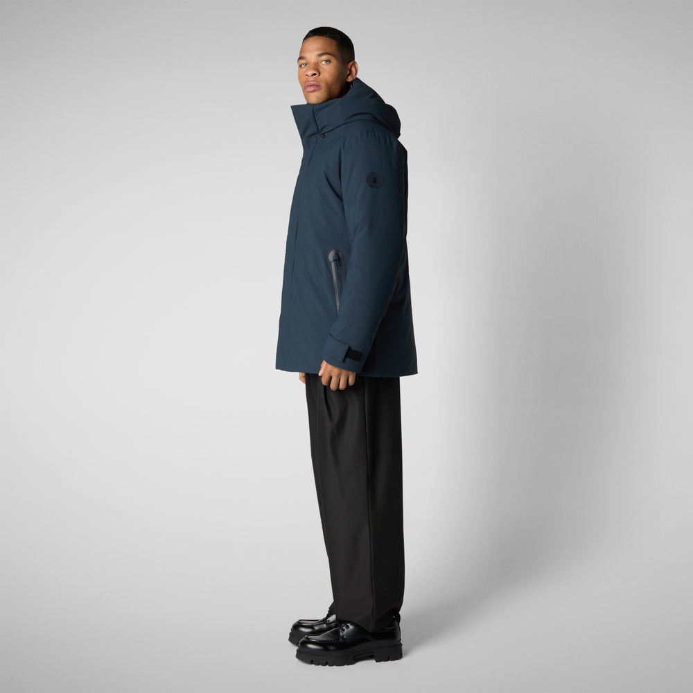 Save the duck PARKA UOMO WILDER IN BLU NERO Nuova