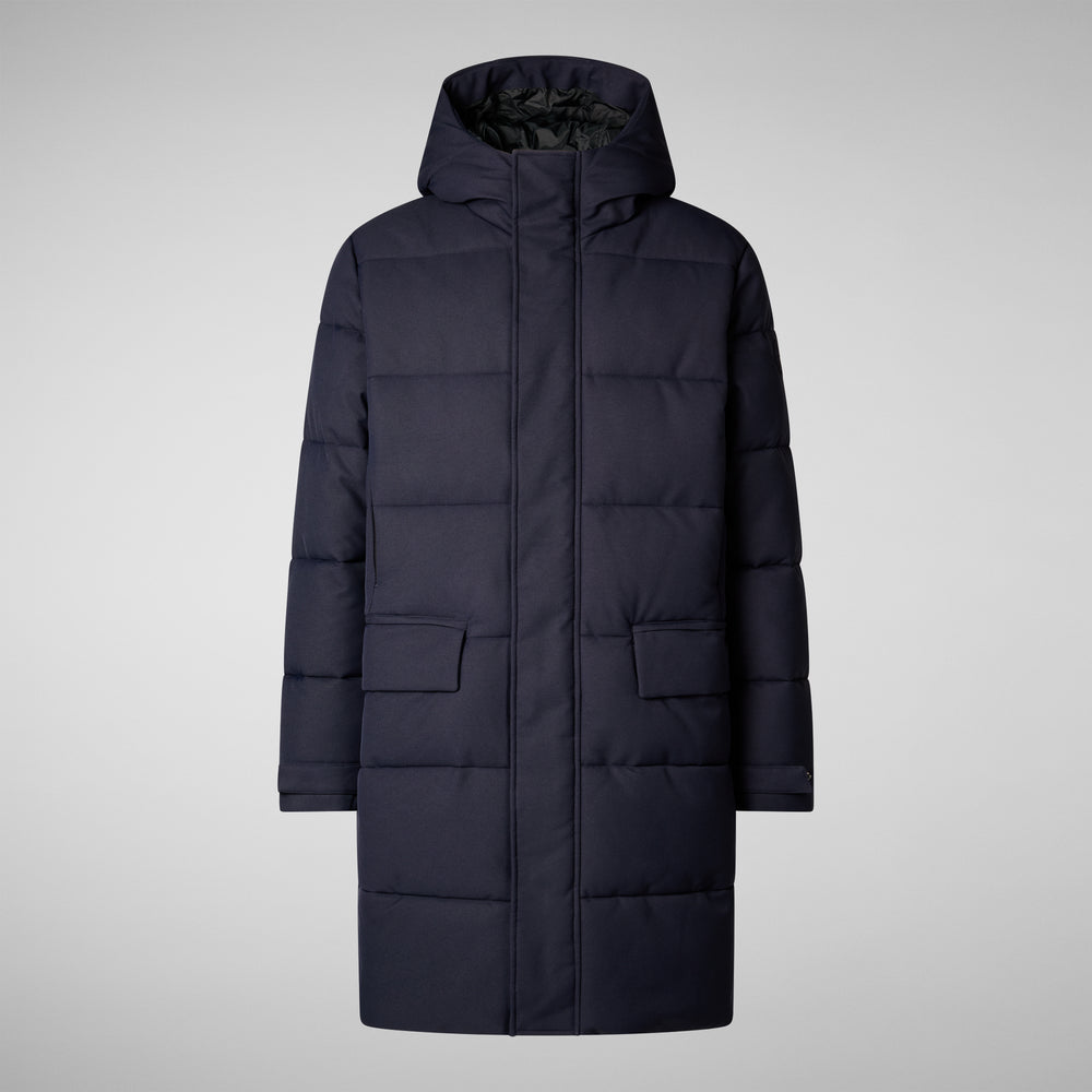 Save the duck PIUMINO ANIMAL FREE CON CAPPUCCIO COSMO BLU NERO In Linea