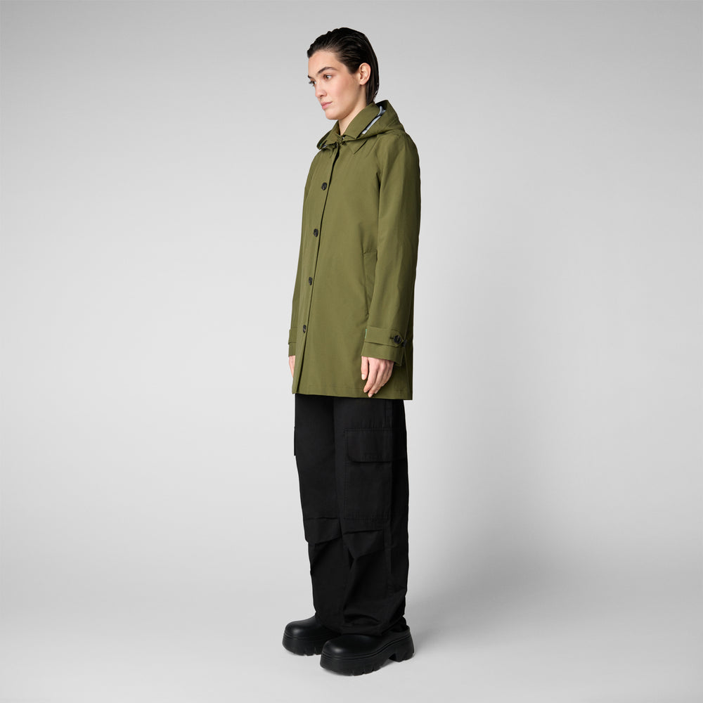 Save the duck Impermeabile donna April Verde oliva Sottocosto