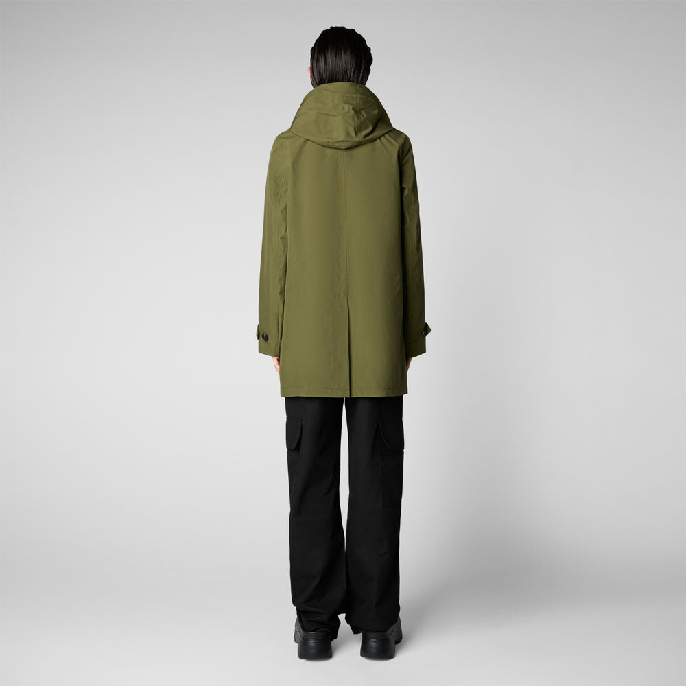Save the duck Impermeabile donna April Verde oliva Sottocosto
