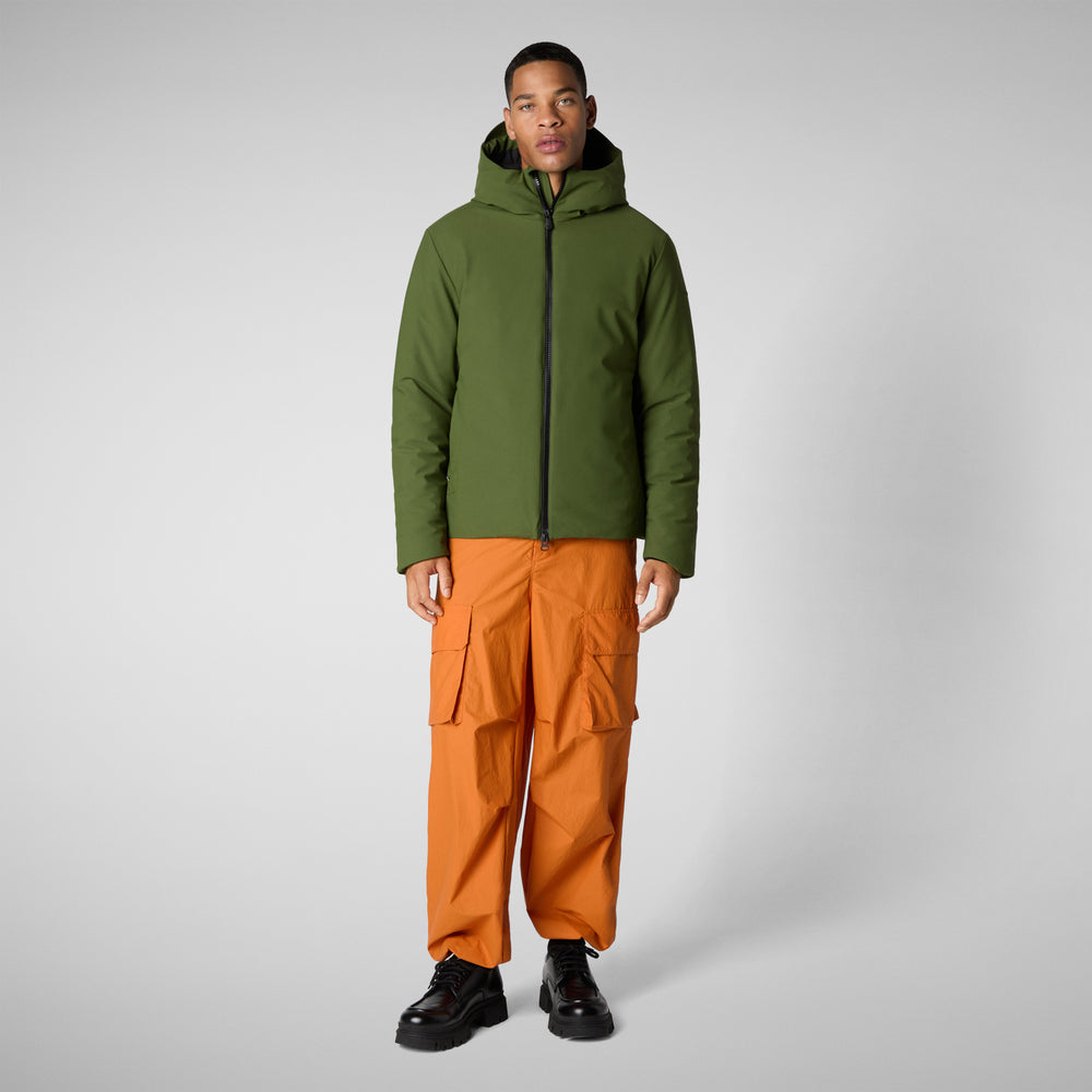 Save the duck PARKA UOMO SABAL IN MOSS GREEN Presa