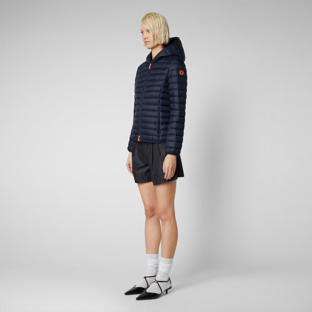 Save the duck Piumino animal free con cappuccio donna Daisy blu Nero Offerte