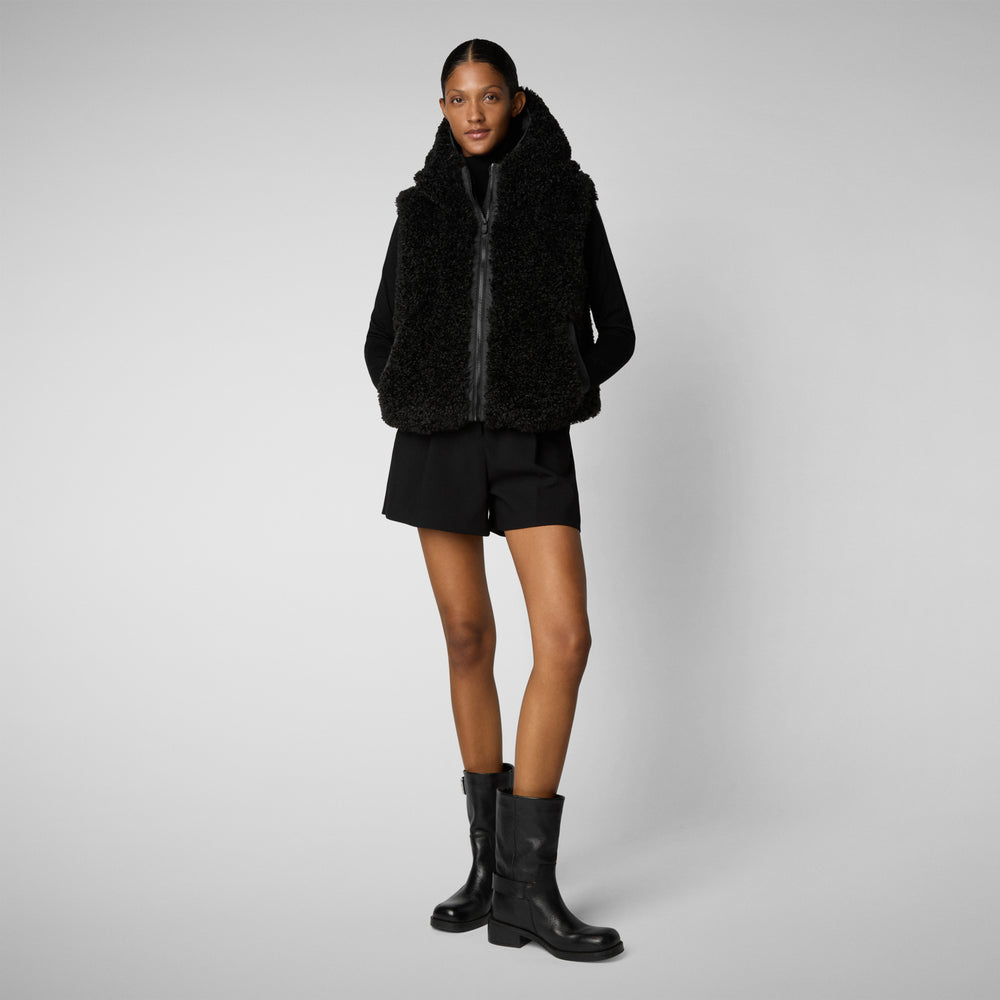 Save the duck GILET CON CAPPUCCIO DONNA KLARA NERO Moda