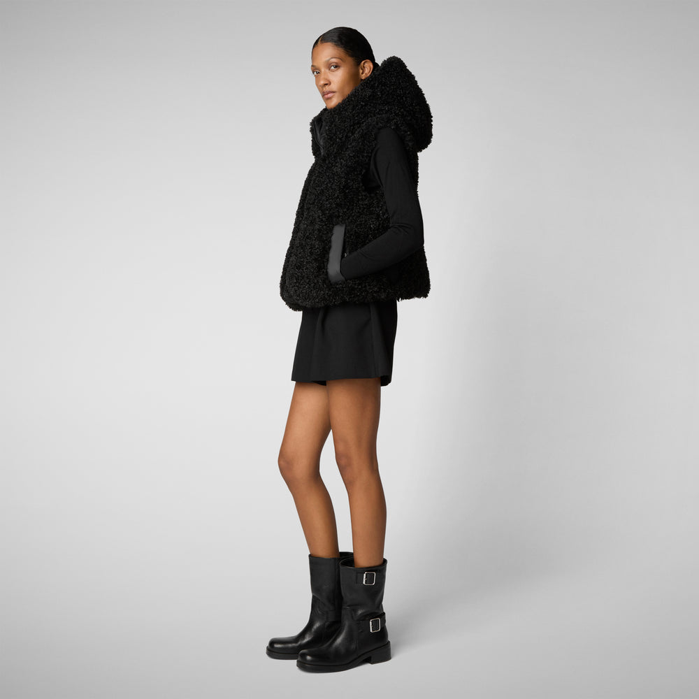 Save the duck GILET CON CAPPUCCIO DONNA KLARA NERO Moda