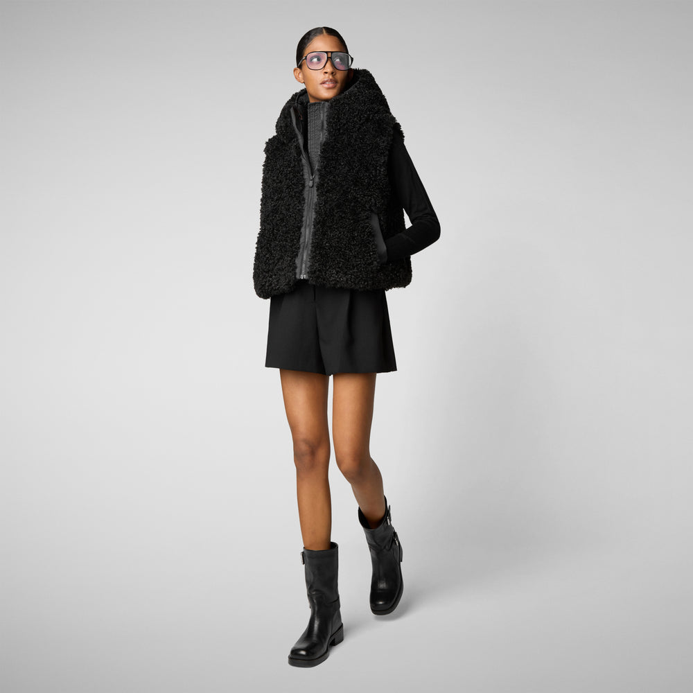 Save the duck GILET CON CAPPUCCIO DONNA KLARA NERO Moda