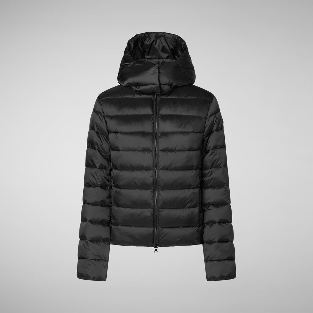 Save the duck PIUMINO ANIMAL FREE CON CAPPUCCIO DONNA ERI NERO Offerta speciale