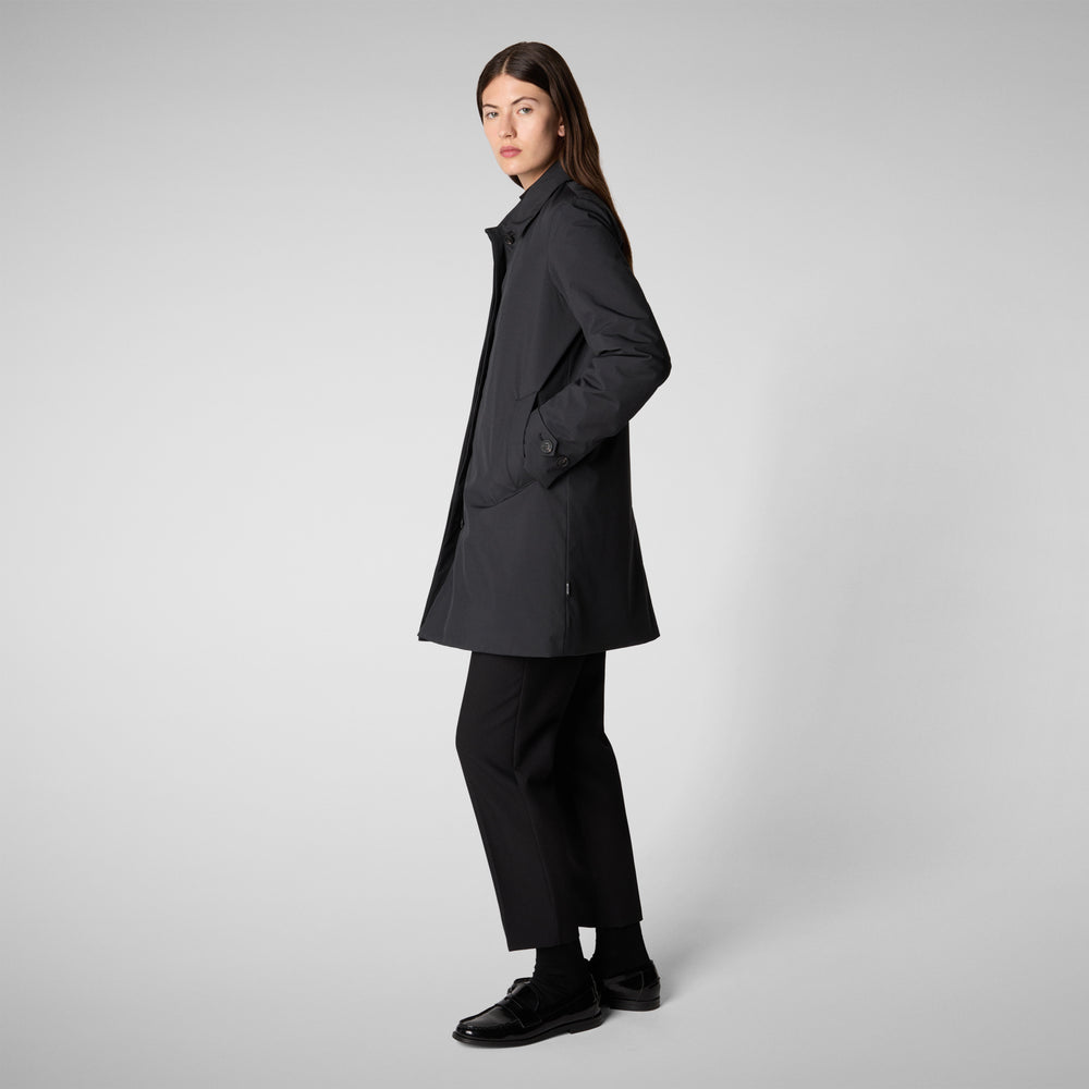 Save the duck CAPPOTTO CON CAPPUCCIO EMBIE BLU NERO Comprare a buon mercato