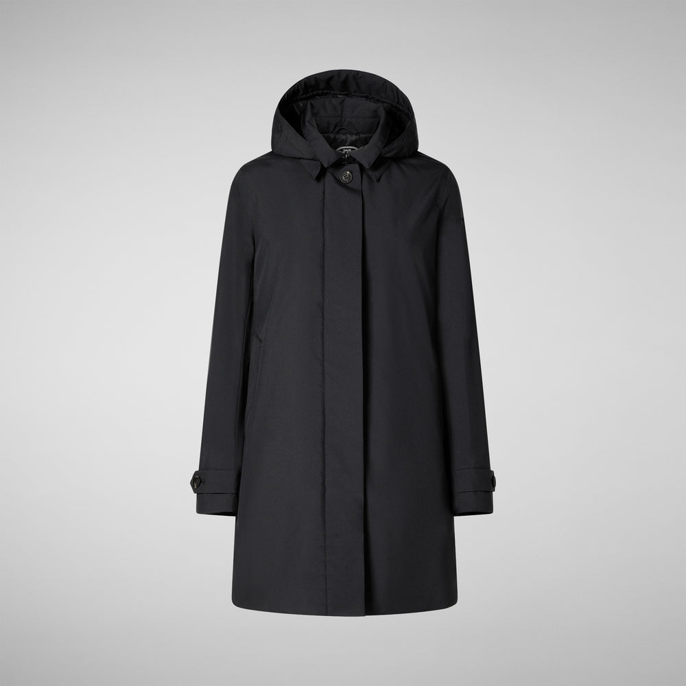 Save the duck CAPPOTTO CON CAPPUCCIO EMBIE BLU NERO Comprare a buon mercato