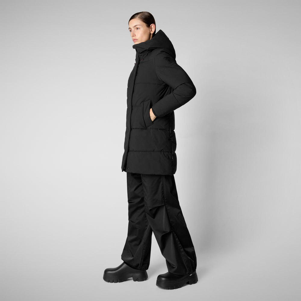 Save the duck PARKA DONNA CON CAPPUCCIO BETHANY NERO Grande vendita