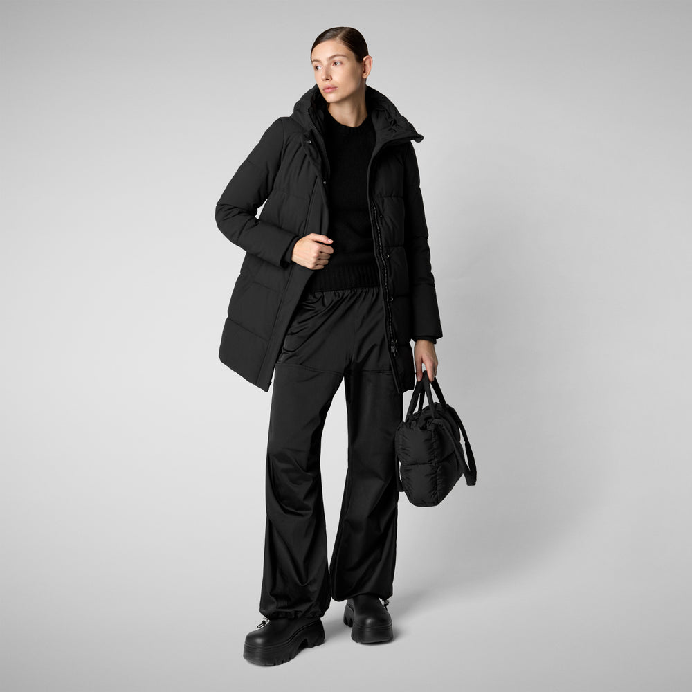 Save the duck PARKA DONNA CON CAPPUCCIO BETHANY NERO Grande vendita