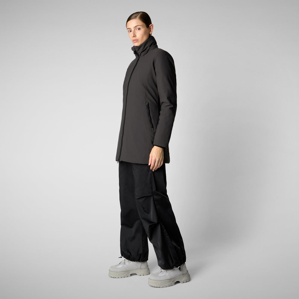 Save the duck giacca DONNA CON CAPPUCCIO LILA BROWN NERO Fornitura limitata