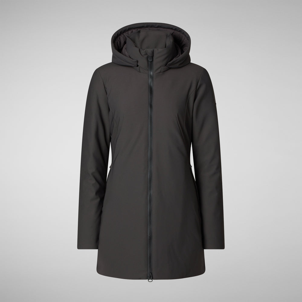 Save the duck giacca DONNA CON CAPPUCCIO LILA BROWN NERO Fornitura limitata