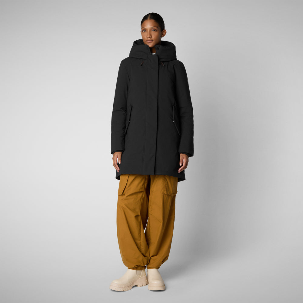 Save the duck PARKA DONNA CON CAPPUCCIO NELLIE NERO Shopping online